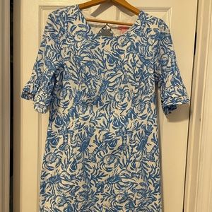 SOLD! Blue and white pattern Lilly Pulitzer dress size 14